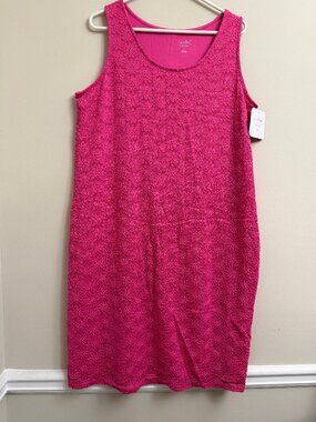 Ingrid & Isabel Floral Lace Maternity Pink Sleeveless Tank Dress Size - Large